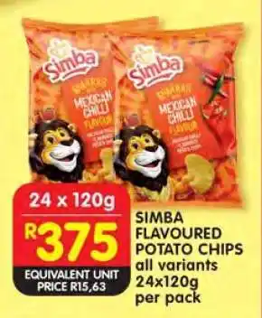 Shoprite SIMBA FLAVOURED POTATO CHIPS offer