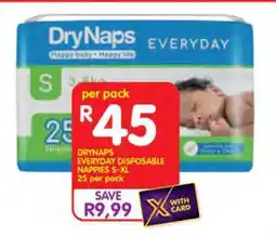 Shoprite DRYNAPS EVERYDAY DISPOSABLE NAPPIES S-XL offer