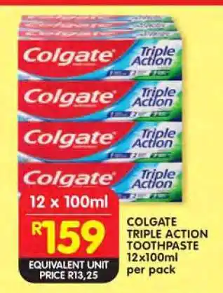 Shoprite Colgate Triple Action Toothpaste offer