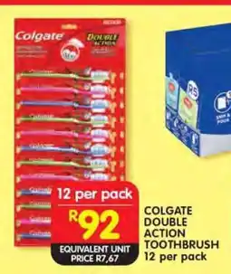 Shoprite COLGATE DOUBLE ACTION TOOTHBRUSH 12 per pack offer