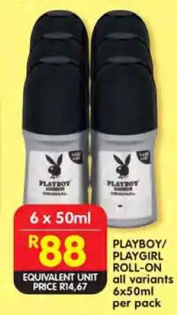 Shoprite PLAYBOY/PLAYGIRL ROLL-ON offer
