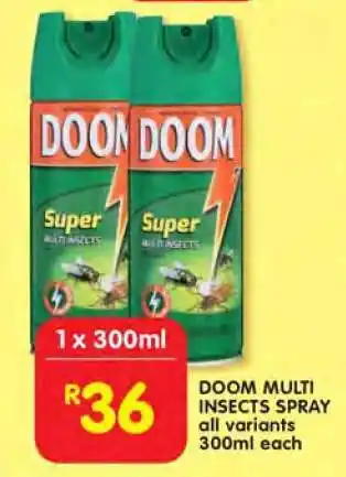 Shoprite DOOM MULTI INSECTS SPRAY offer