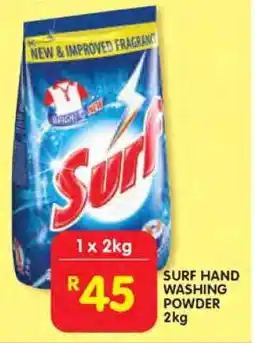 Shoprite Surf Hand Washing Powder-2Kg offer