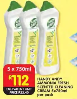 Shoprite HANDY ANDY AMMONIA FRESH SCENTED CLEANING CREAM 5x750ml per pack offer