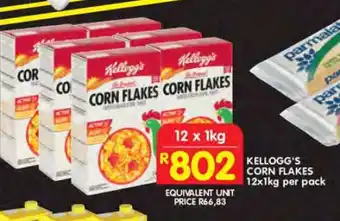 Shoprite KELLOGG'S CORN FLAKES 12x1kg per pack offer