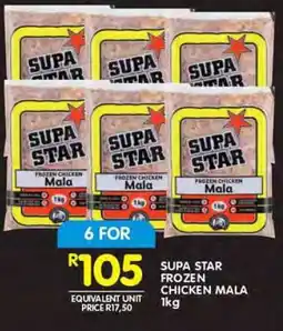 Shoprite SUPA STAR FROZEN CHICKEN MALA 1kg offer
