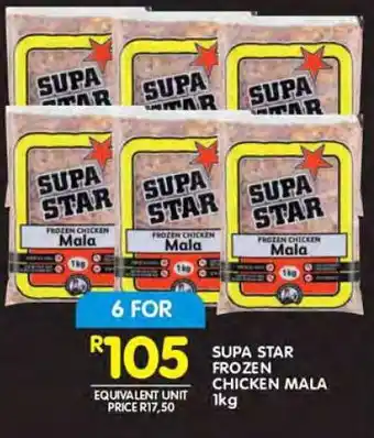 Shoprite SUPA STAR FROZEN CHICKEN MALA 1kg offer