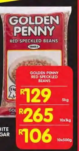 Shoprite GOLDEN PENNY RED SPECKLED BEANS offer