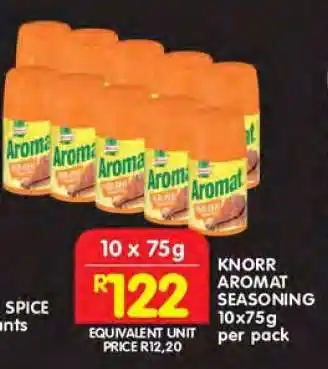 Shoprite KNORR AROMAT SEASONING 10x75g offer