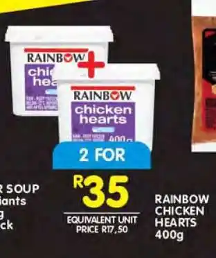 Shoprite RAINBOW CHICKEN HEARTS 400g offer