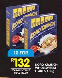 Shoprite Koro Krunch Wholewheat Flakes 400g offer