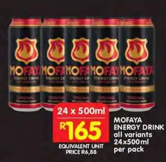 Shoprite MOFAYA ENERGY DRINK offer