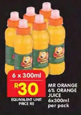 Shoprite MR ORANGE 6% ORANGE JUICE offer