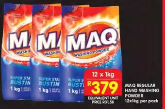 Shoprite MAQ REGULAR HAND WASHING POWDER offer
