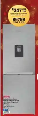 OK Furniture DEFY Satin Metallic-Finish Bottom-Freezer Fridge offer