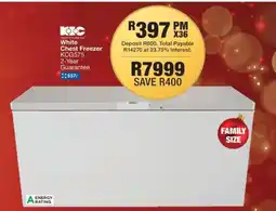 OK Furniture KIC White Chest Freezer KCG575 offer