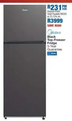 OK Furniture Midea Black Top-Freezer Fridge offer