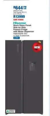 OK Furniture Hisense Black Glass-Finish Side-by-Side Freezer-Fridge offer