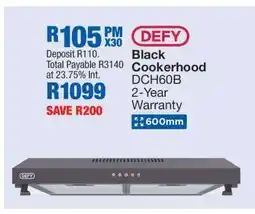 OK Furniture Defy Black Cookerhood DCH60B offer