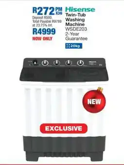 OK Furniture Hisense Twin-Tub Washing Machine WSDE203 offer
