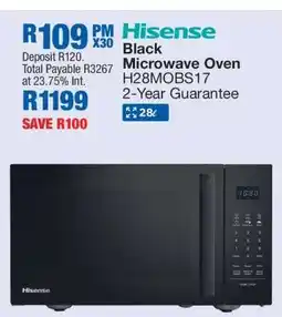 OK Furniture Hisense Black Microwave Oven H28MOBS17 offer