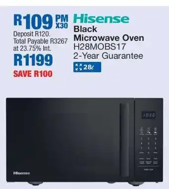 OK Furniture Hisense Black Microwave Oven H28MOBS17 offer