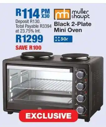 OK Furniture muller haupt Black 2-Plate Mini Oven offer