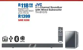 OK Furniture JVC 2.1-Channel Soundbar with Wired Subwoofer TH-BY370 offer