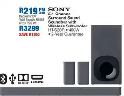 OK Furniture Sony 5.1-Channel Surround Sound Soundbar with Wireless Subwoofer offer