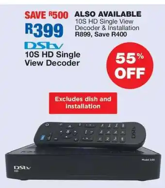 OK Furniture DStv 10S HD Single View Decoder offer