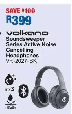 OK Furniture Volkano Soundsweeper Series Active Noise Cancelling Headphones VK-2027-BK offer