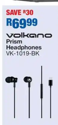OK Furniture Volkano Prism Headphones VK-1019-BK offer