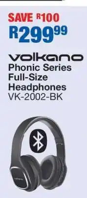 OK Furniture Volkano Phonic Series Full-Size Headphones VK-2002-BK offer
