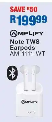 OK Furniture Amplify Note TWS Earpods AM-1111-WT offer