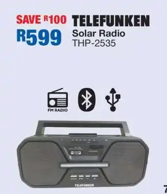 OK Furniture TELEFUNKEN Solar Radio THP-2535 offer