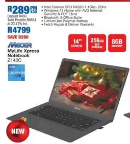OK Furniture Mercer MyLife Xpress Notebook Z140C offer