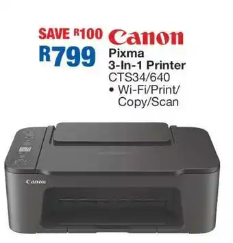 OK Furniture Canon Pixma 3-In-1 Printer CTS34/640 offer