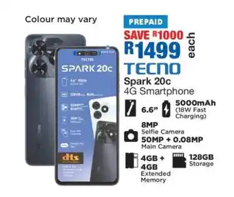 OK Furniture TECNO Spark 20c 4G Smartphone offer