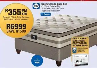 OK Furniture Sealy 152cm Grande Base Set offer