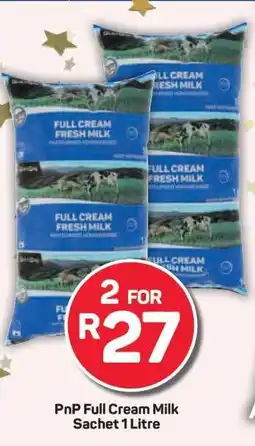 Pick n Pay PnP Full Cream Milk Sachet 1 Litre offer