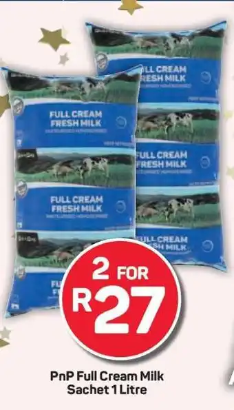 Pick n Pay PnP Full Cream Milk Sachet 1 Litre offer