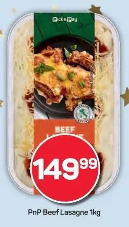 Pick n Pay PnP Beef Lasagne 1kg offer