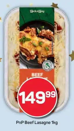 Pick n Pay PnP Beef Lasagne 1kg offer