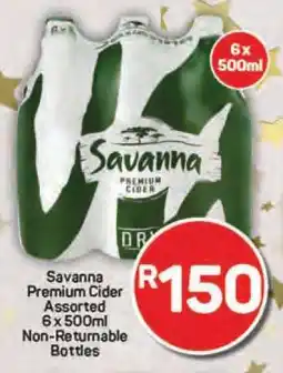 Pick n Pay Savanna Premium Cider Assorted 6 x 500ml Non-Returnable Bottles offer
