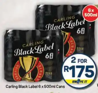 Pick n Pay Carling Black Label 6 x 500ml Cans offer