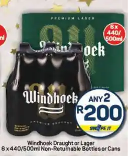 Pick n Pay Windhoek Draught or Lager offer