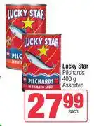 Spar Lucky Star Pilchards Assorted-400g Each offer