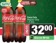 Spar Coca Cola Regular Only-For 2 x 1.5L offer