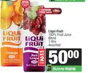 Spar Liqui-Fruit 100% Fruit Juice Blend Assorted-For Any 2 x 1Ltr offer