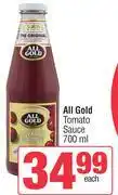Spar All Gold Tomato Sauce-700ml Each offer
